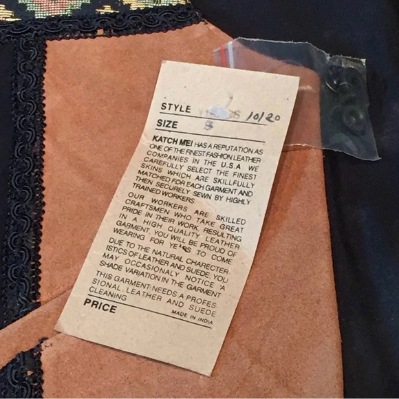 Vintage Retro Vest BoHo Cowboy Western Suede Leather Ranch - Picture 12 of 13